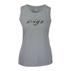 Los Angeles Kings Levelwear Women's Macy Scratched Tank Top - Gray - NHL
