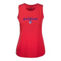 New York Rangers Levelwear Women's Macy Scratched Tank Top - Red - NHL