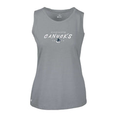 Vancouver Canucks Levelwear Women's Macy Scratched Tank Top - Gray - NHL