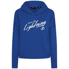 Tampa Bay Lightning Levelwear Women's Sweet Sizzle Tri-Blend Cropped Pullover Hoodie - Royal - NHL