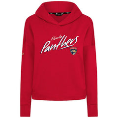 Florida Panthers Levelwear Women's Sweet Sizzle Tri-Blend Cropped Pullover Hoodie - Red - NHL