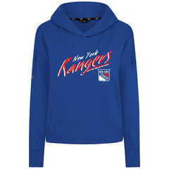 New York Rangers Levelwear Women's Sweet Sizzle Tri-Blend Cropped Pullover Hoodie - Royal - NHL