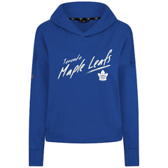 Toronto Maple Leafs Levelwear Women's Sweet Sizzle Tri-Blend Cropped Pullover Hoodie - Royal - NHL