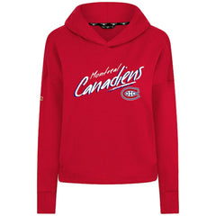 Montreal Canadiens Levelwear Women's Sweet Sizzle Tri-Blend Cropped Pullover Hoodie - Red - NHL