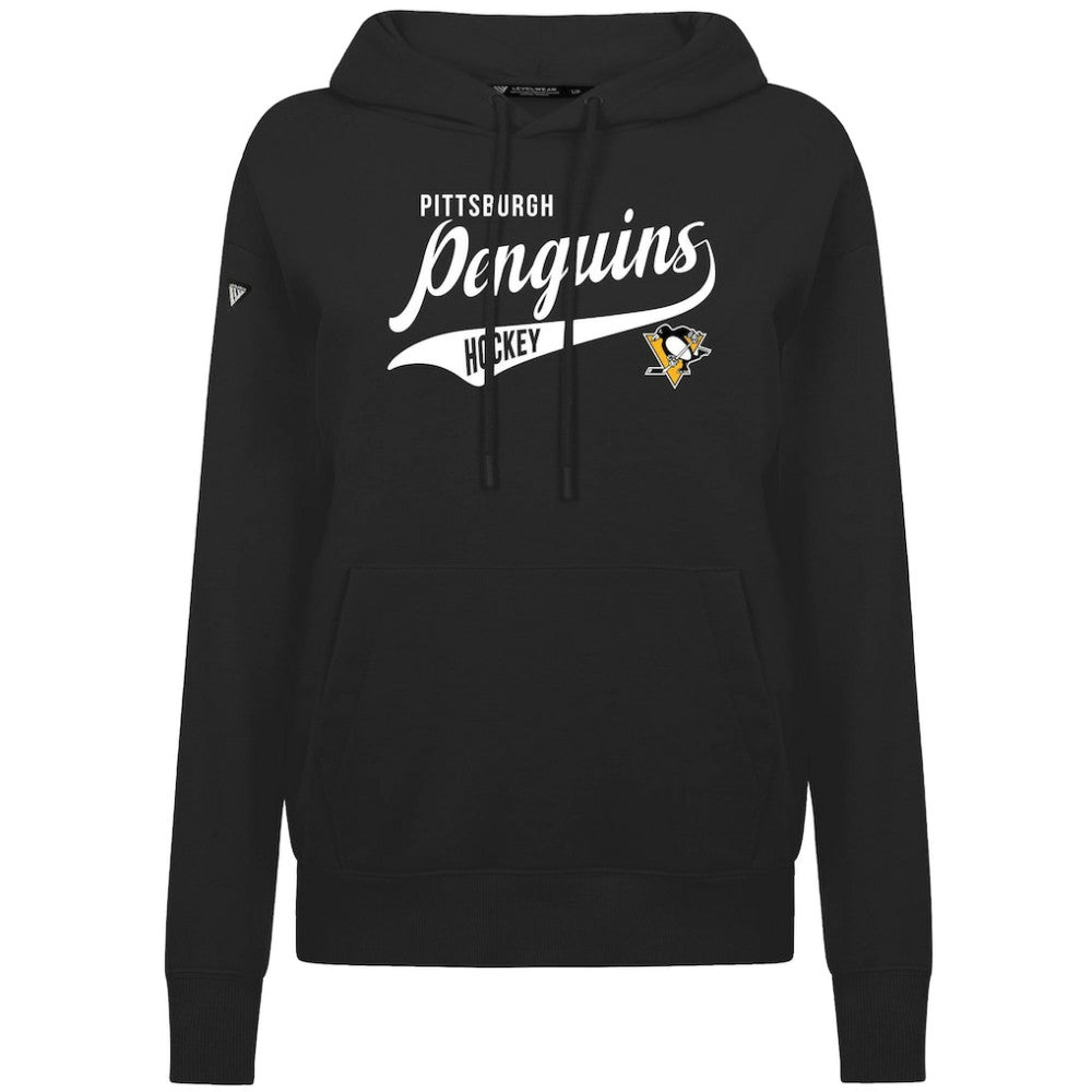 Pittsburgh Penguins Levelwear Women's Adorn Glide Pullover Hoodie - Black - NHL