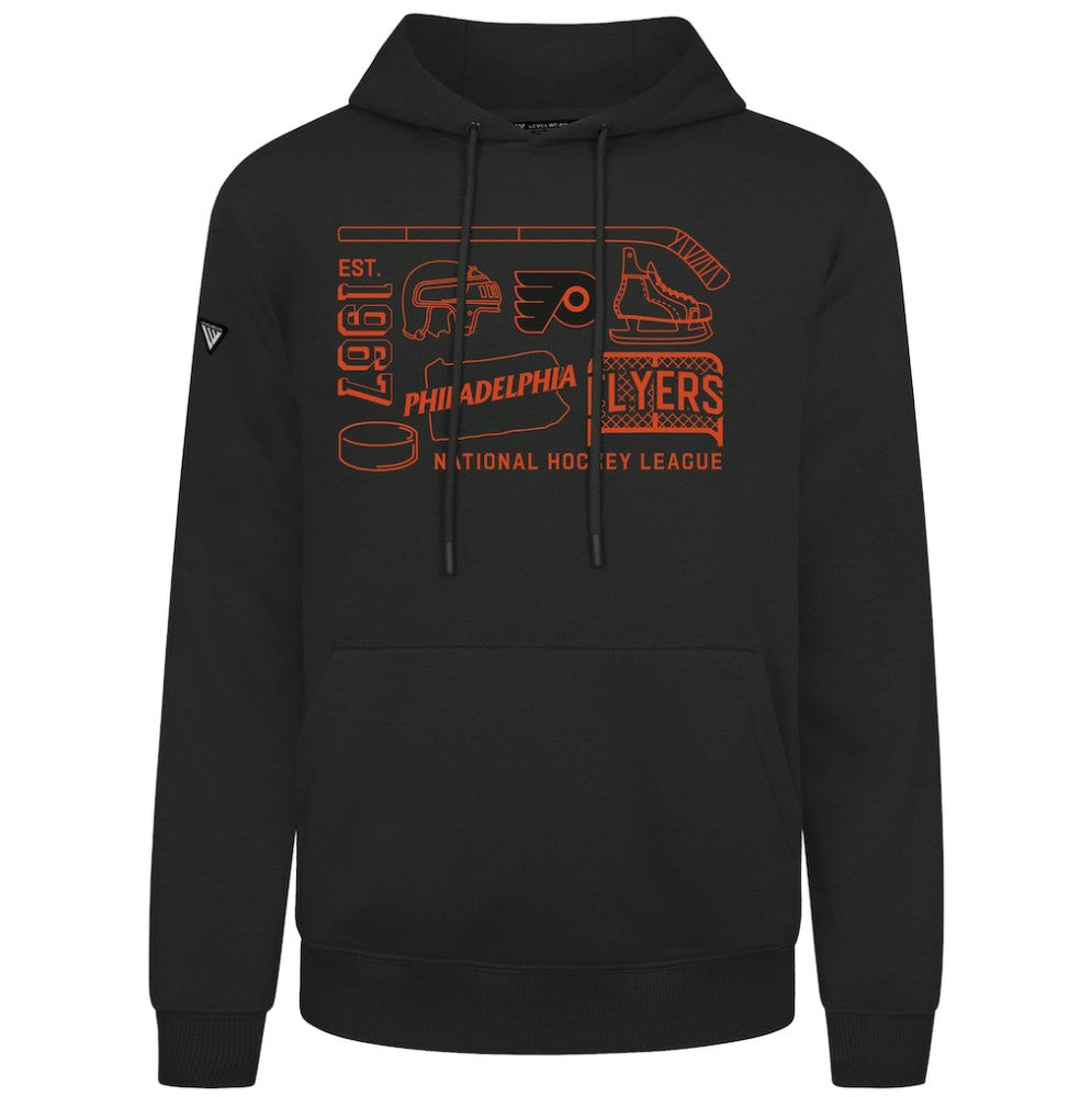 Philadelphia Flyers Levelwear Podium Campaign Pullover Hoodie - Black - NHL