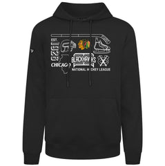 Chicago Blackhawks Levelwear Podium Campaign Pullover Hoodie - Black - NHL
