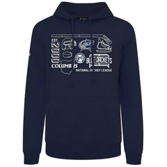 Columbus Blue Jackets Levelwear Podium Campaign Pullover Hoodie - Navy - NHL