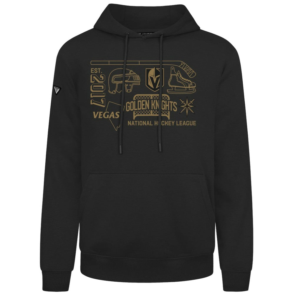 Vegas Golden Knights Levelwear Podium Campaign Pullover Hoodie - Black - NHL