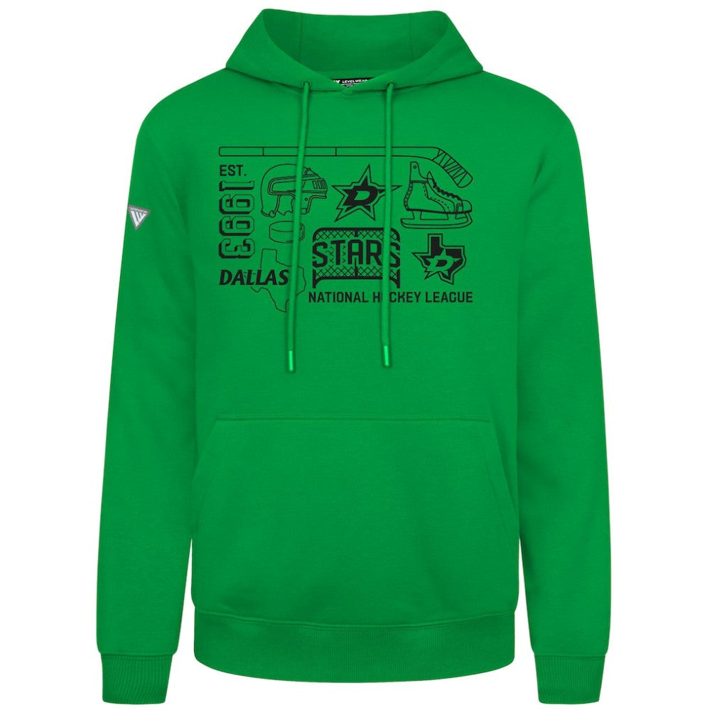 Dallas Stars Levelwear Podium Campaign Pullover Hoodie - Green - NHL
