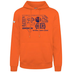 Edmonton Oilers Levelwear Podium Campaign Pullover Hoodie - Orange - NHL