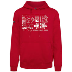 New York Rangers Levelwear Podium Campaign Pullover Hoodie - Red - NHL