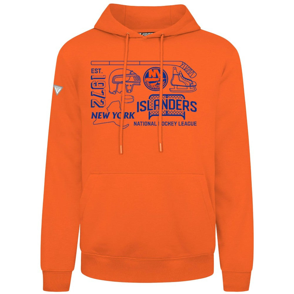 New York Islanders Levelwear Podium Campaign Pullover Hoodie - Orange - NHL
