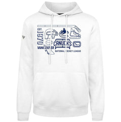 Vancouver Canucks Levelwear Podium Campaign Pullover Hoodie - White - NHL