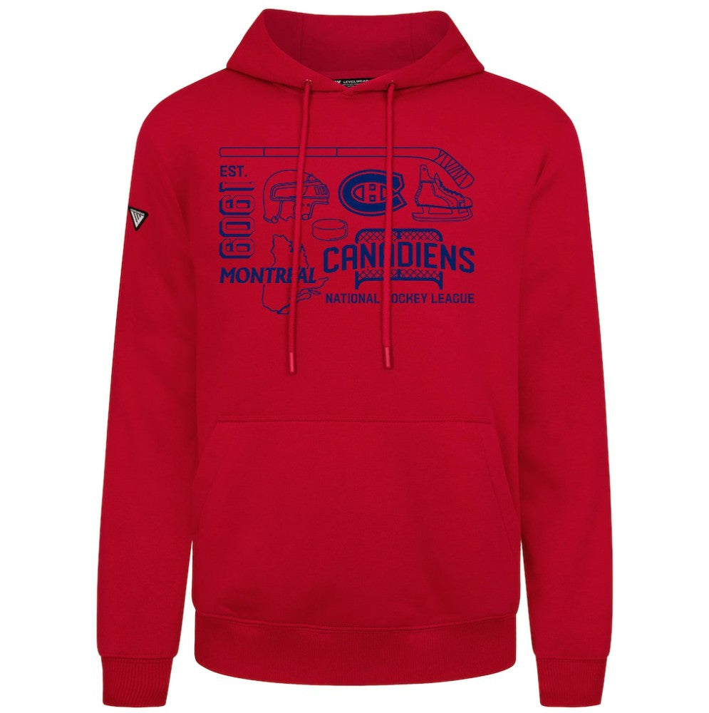 Montreal Canadiens Levelwear Podium Campaign Pullover Hoodie - Red - NHL