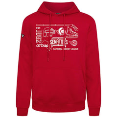 Ottawa Senators Levelwear Podium Campaign Pullover Hoodie - Red - NHL