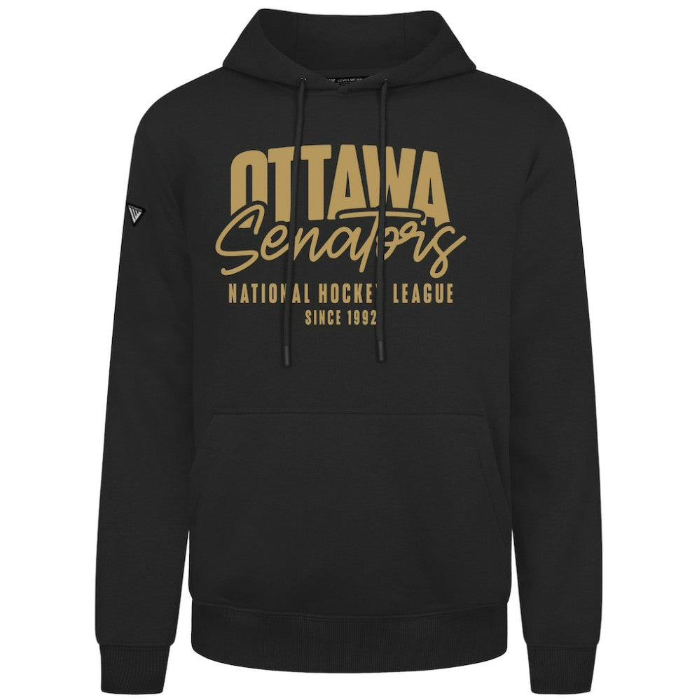 Ottawa Senators Levelwear Podium Response Pullover Hoodie - Black - NHL
