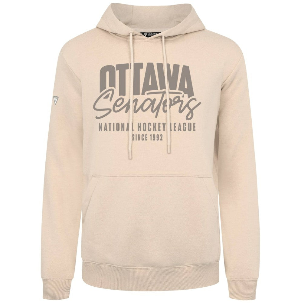 Ottawa Senators Levelwear Podium Response Pullover Hoodie - Khaki - NHL