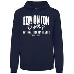 Edmonton Oilers Levelwear Podium Response Pullover Hoodie - Navy - NHL