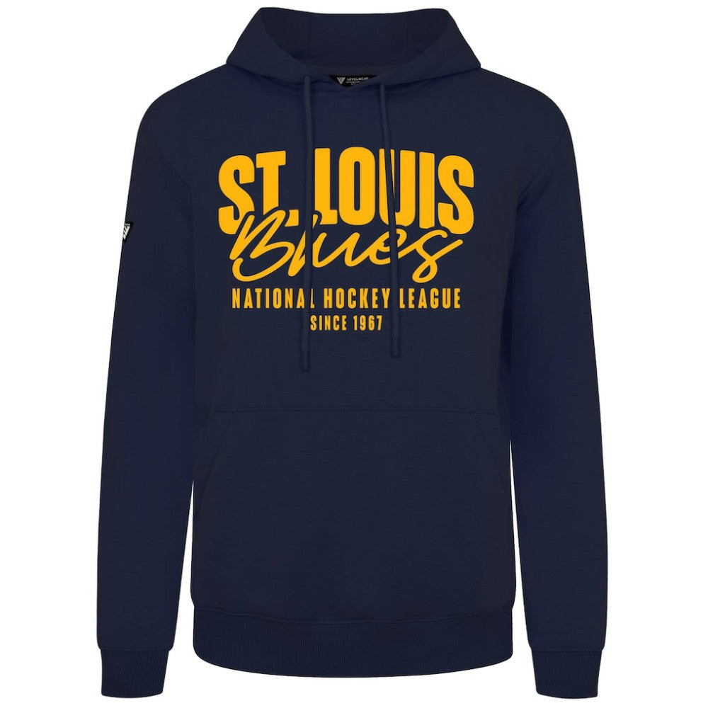 St. Louis Blues Levelwear Podium Response Pullover Hoodie - Navy - NHL