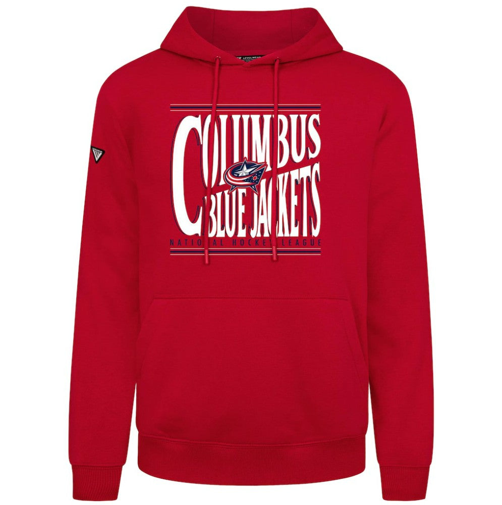 Columbus Blue Jackets Levelwear Podium Powerhouse Pullover Hoodie - Red - NHL