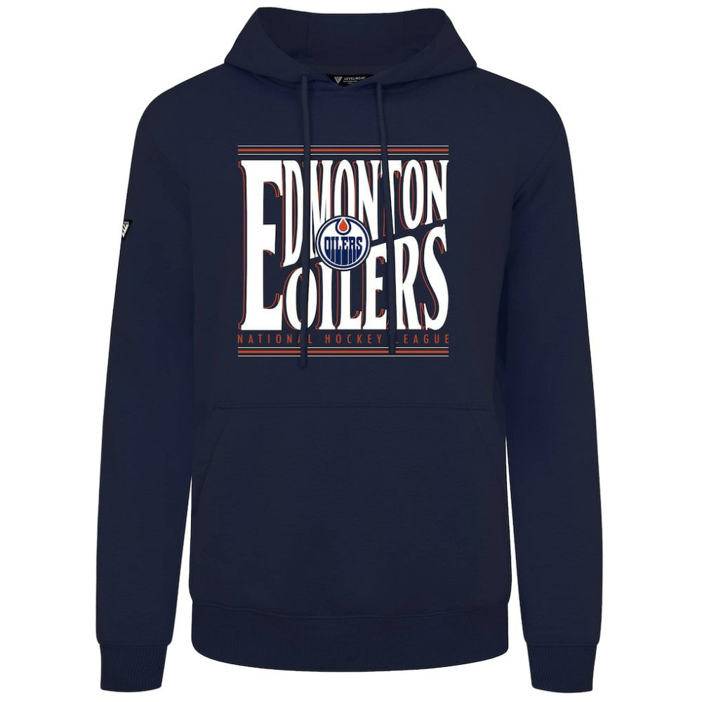 Edmonton Oilers Levelwear Podium Powerhouse Pullover Hoodie - Navy - NHL