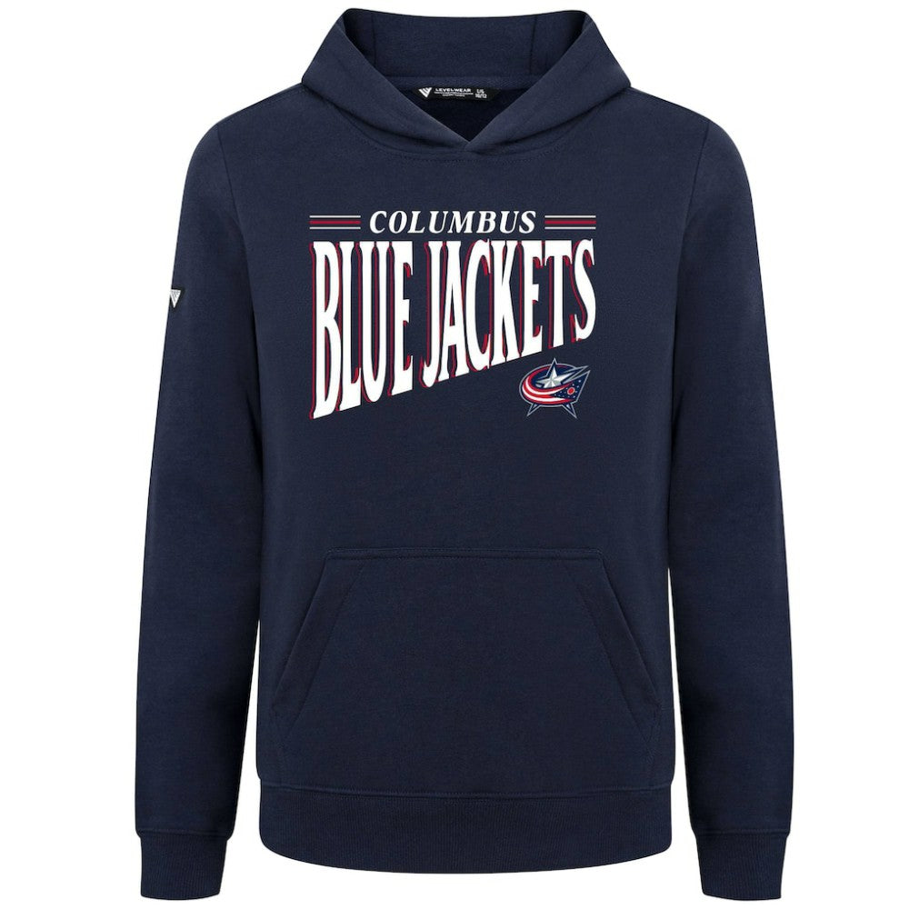 Columbus Blue Jackets Levelwear Youth Jr Podium Tally Pullover Hoodie - Navy - NHL