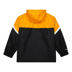 Pittsburgh Steelers Tie Breaker Vintage Logo Lightweight Anorak Half-Zip Windbreaker Gold/Black | Mitchell & Ness