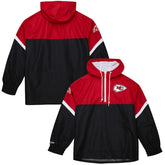 Kansas City Chiefs Tie Breaker Vintage Logo Lightweight Anorak Half-Zip Windbreaker Red/Black | Mitchell & Ness