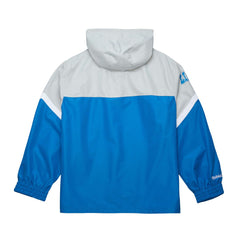 Detroit Lions Tie Breaker Vintage Logo Lightweight Anorak Half-Zip Windbreaker Silver/Blue | Mitchell & Ness