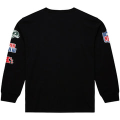 New York Jets Training Camp Vintage Logos Long Sleeve T-Shirt Black | Mitchell & Ness