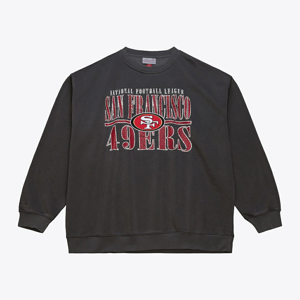 San Francisco 49ers Downtown Collection Fleece Sweatshirt Black | Mitchell & Ness