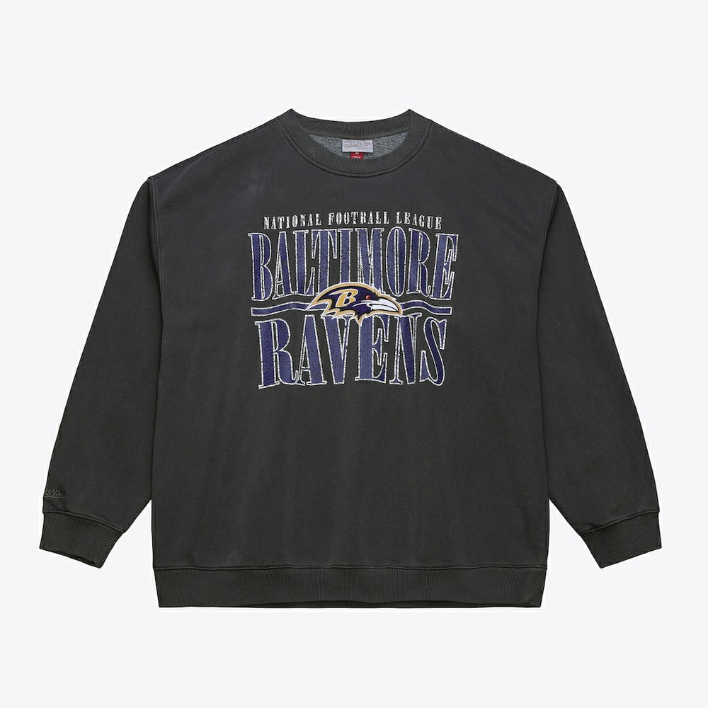 Baltimore Ravens Downtown Collection Fleece Sweatshirt Black | Mitchell & Ness