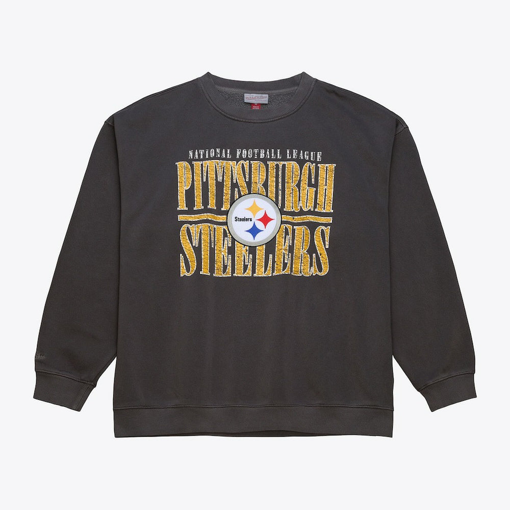 Pittsburgh Steelers Downtown Collection Fleece Sweatshirt Black | Mitchell & Ness