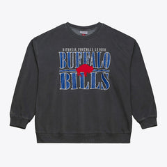 Buffalo Bills Downtown Crew Vintage Logo Sweatshirt Black | Mitchell & Ness
