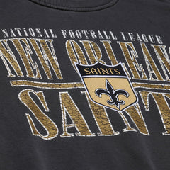 New Orleans Saints Downtown Crew Vintage Logo Sweatshirt Black | Mitchell & Ness
