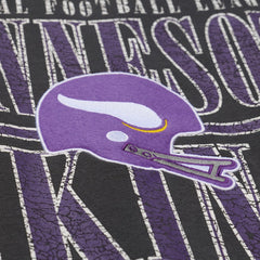 Minnesota Vikings Downtown Crew Vintage Logo Sweatshirt Black | Mitchell & Ness