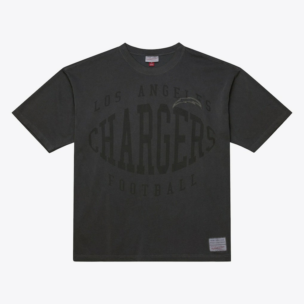 Los Angeles Chargers Downtown Collection Premium T-Shirt Black | Mitchell & Ness
