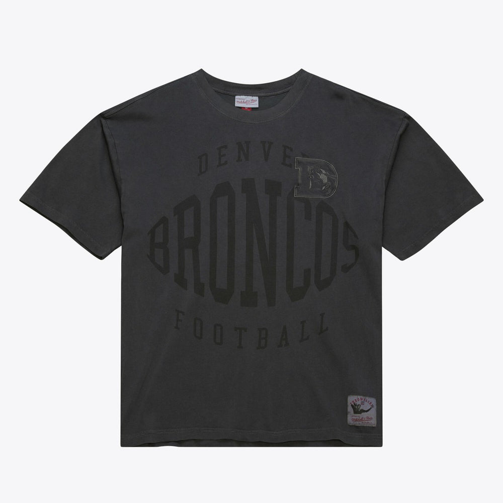 Denver Broncos Downtown Collection Premium Vintage Logo T-Shirt Black | Mitchell & Ness