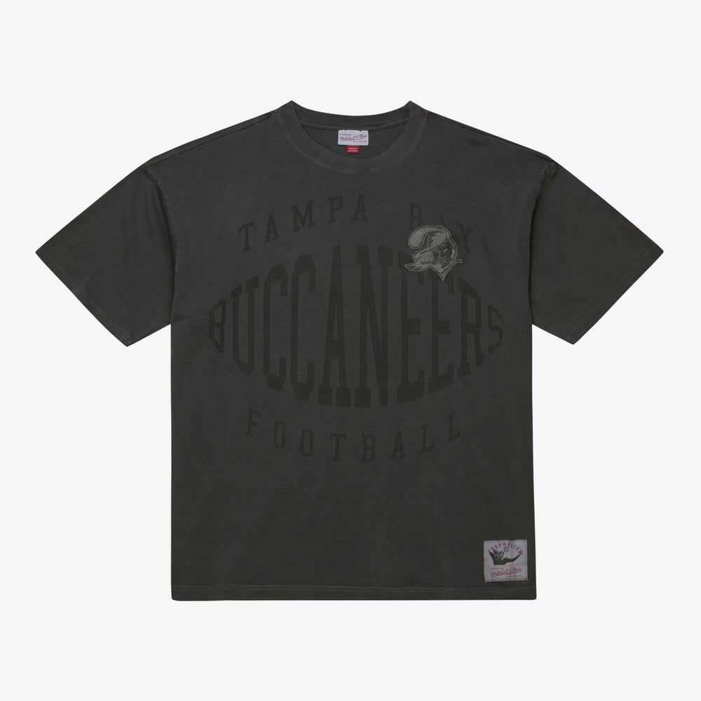 Tampa Bay Buccaneers Downtown Collection Premium Vintage Logo T-Shirt Black | Mitchell & Ness