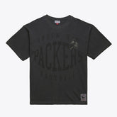 Green Bay Packers Downtown Collection Premium Vintage Logo T-Shirt Black | Mitchell & Ness