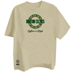 Boston Celtics Two Hype Worldwide Collection Premium T-Shirt Khaki - NBA