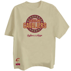 Cleveland Cavaliers Two Hype Worldwide Collection Premium T-Shirt Khaki - NBA