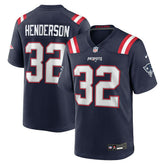 TreVeyon Henderson New England Patriots 2025 NFL Draft Game Jersey Navy | Nike for Sale