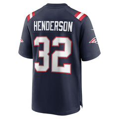 TreVeyon Henderson New England Patriots 2025 NFL Draft Game Jersey Navy | Nike for Sale
