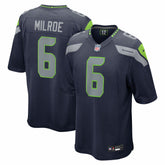 Jalen Milroe Seattle Seahawks 2025 NFL Draft Game Jersey College Navy | Nike for Sale
