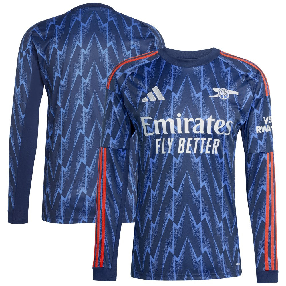 Arsenal 2025/26 Away Replica Long Sleeve Jersey Blue | Adidas Sale