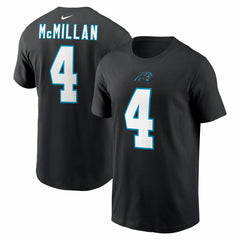 Tetairoa McMillan Carolina Panthers Name & Number T-Shirt Black | Nike for Sale