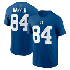 Tyler Warren Indianapolis Colts Name & Number T-Shirt Royal | Nike for Sale