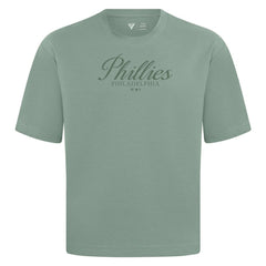 Philadelphia Phillies Levelwear Ethereal Oversized Luxe Signature Knit T-Shirt - MLB